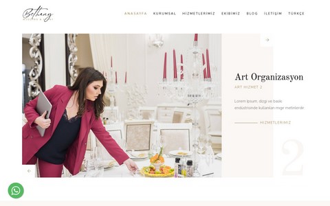 Organizyon Firması Web Sitesi O01