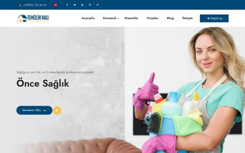 Temizlik Firması Web Sitesi TF01