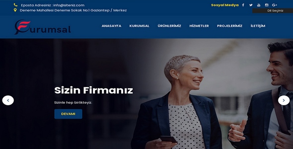 Kurumsal Firma Web Sitesi KF34