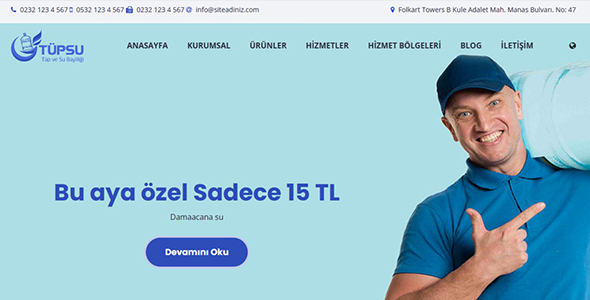 Tüp ve Su Dağıtım Firması Web Sitesi TSF01
