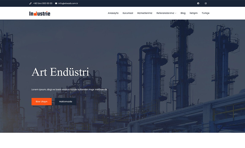 Endüstriyel Web Sitesi E01